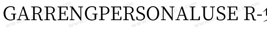 GARRENGPERSONALUSE R字体转换
